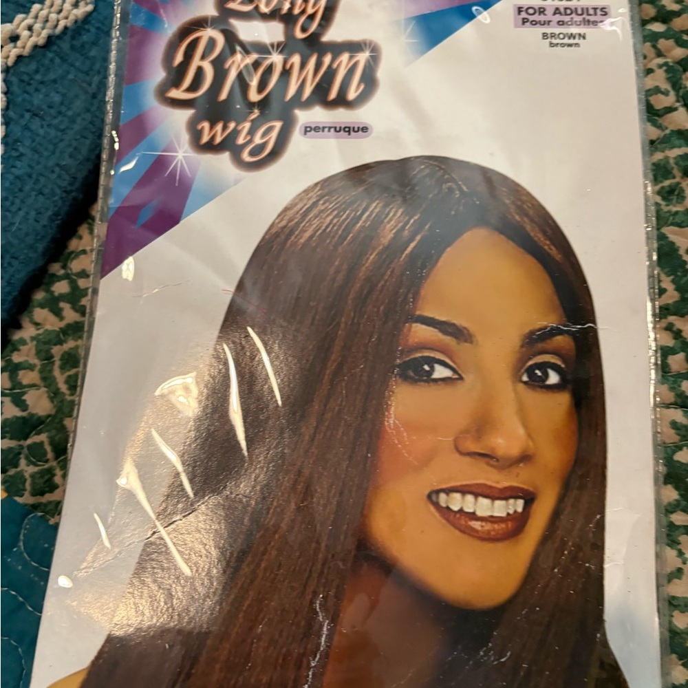 Long Brown Wig for Adults